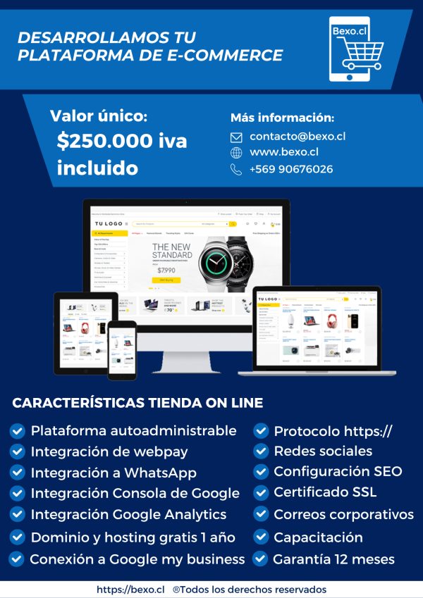 Página de E-Commerce ventas On-Line