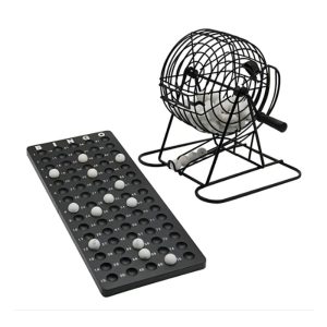 Set Completo Bingo Tómbola Metálica Clásico